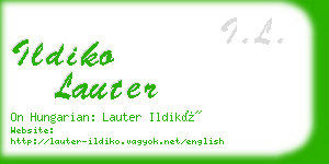 ildiko lauter business card